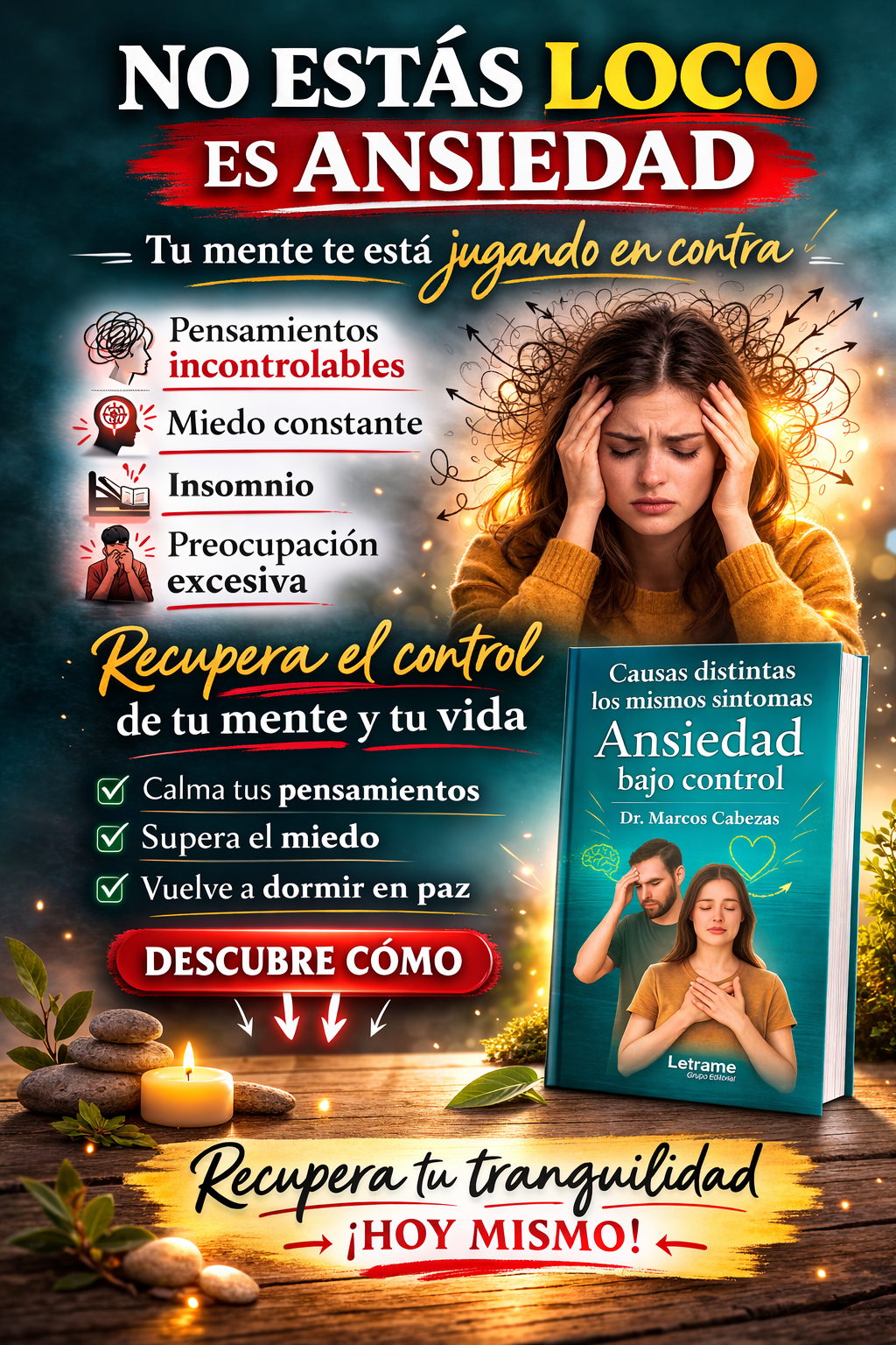 Causas distintas los mismos síntomas. Ansiedad bajo control